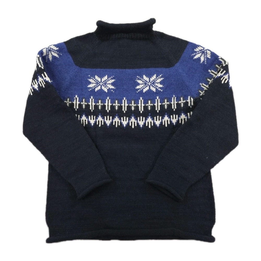 Sundance Alpaca Wool Sweater Womens Large Turtleneck Fair Isle